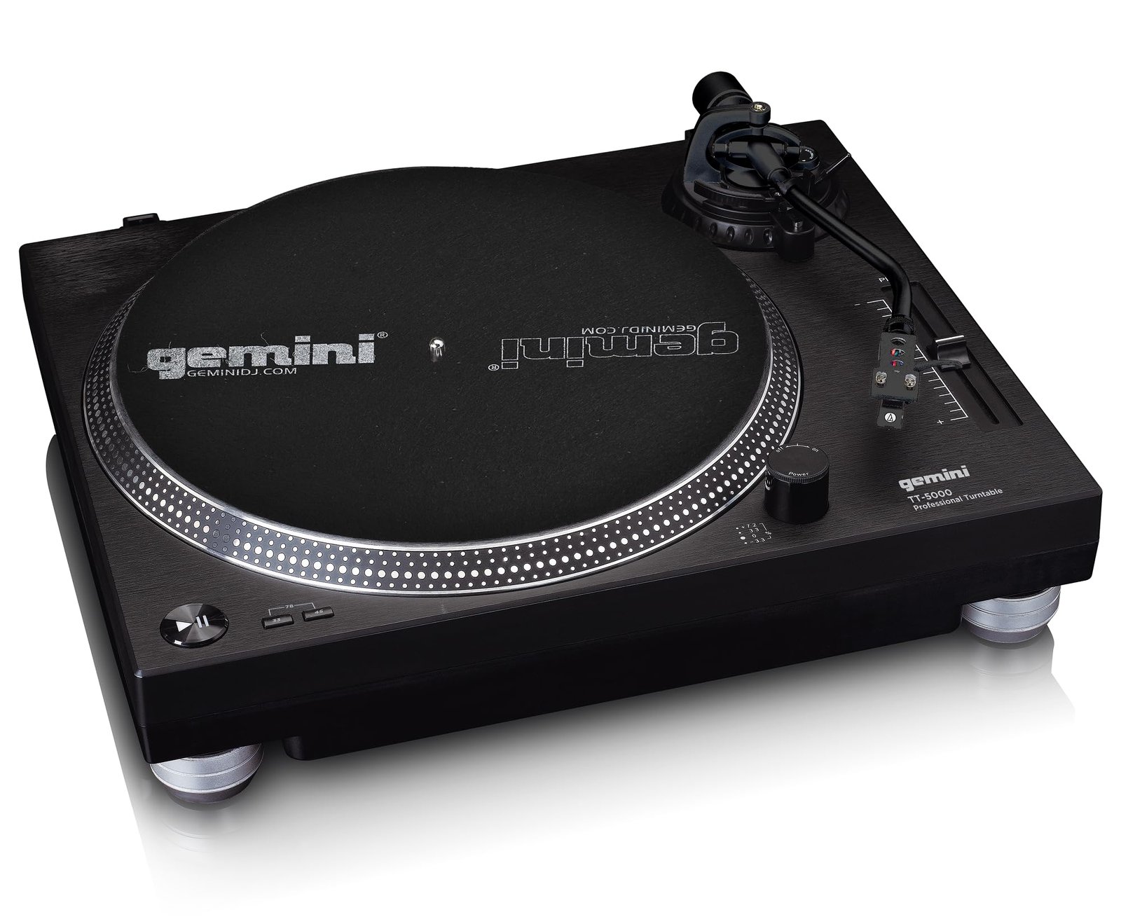 Gemini Direct Drive Turntable with USB and Built-in Preamp | 33 45 78 RPM | Vinyl Record Player for Home with Digital Recording (TT-5000)