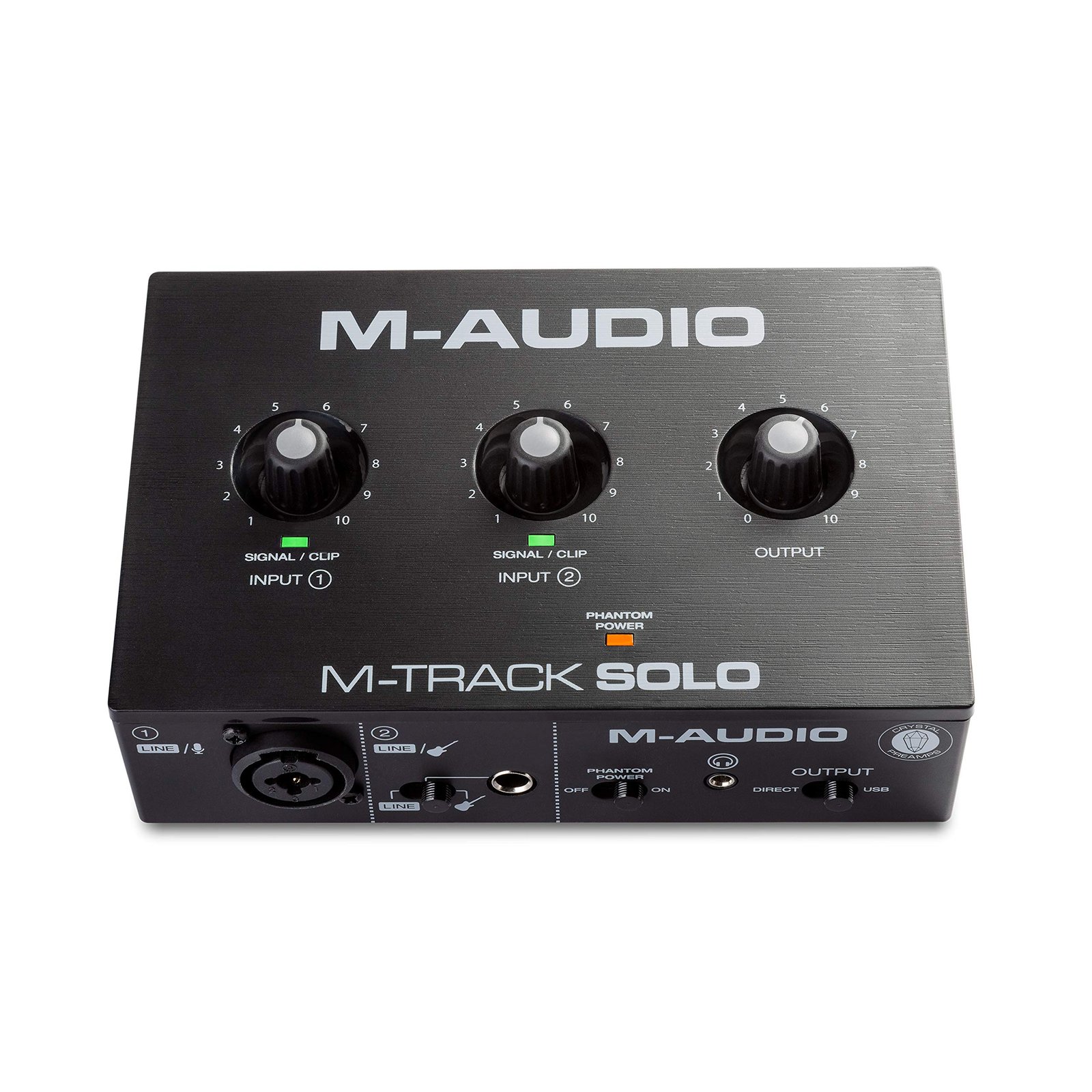 M-AUDIO M-Track Solo USB Audio Interface for Recording, Streaming and Podcasting with XLR, Line and DI Inputs, Plus a Software Suite Included Interface only