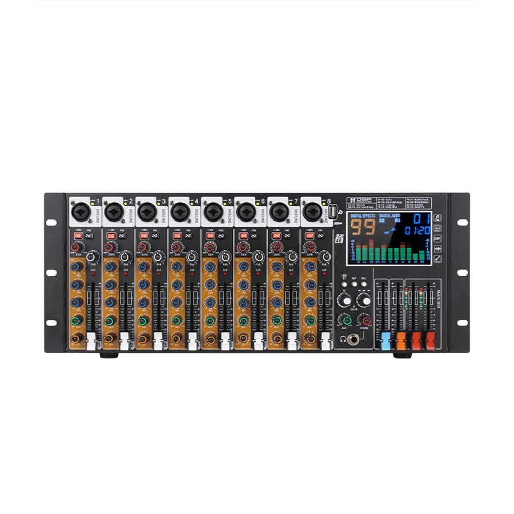 RX-8D 550W+550W Powered Audio Mixer, 19-inch Rack 